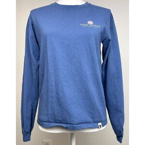 SIMPLY SOUTHERN Adult SMALL Blue L/S Cotton T-SHIRT Breast Cancer Awareness EUC